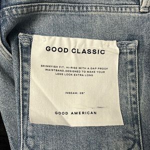 NWT  Good American Good Classic 8/29 skinny fit high rise BNWT hemmed